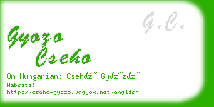 gyozo cseho business card